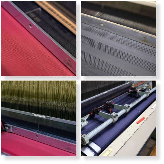 生地を織る様子