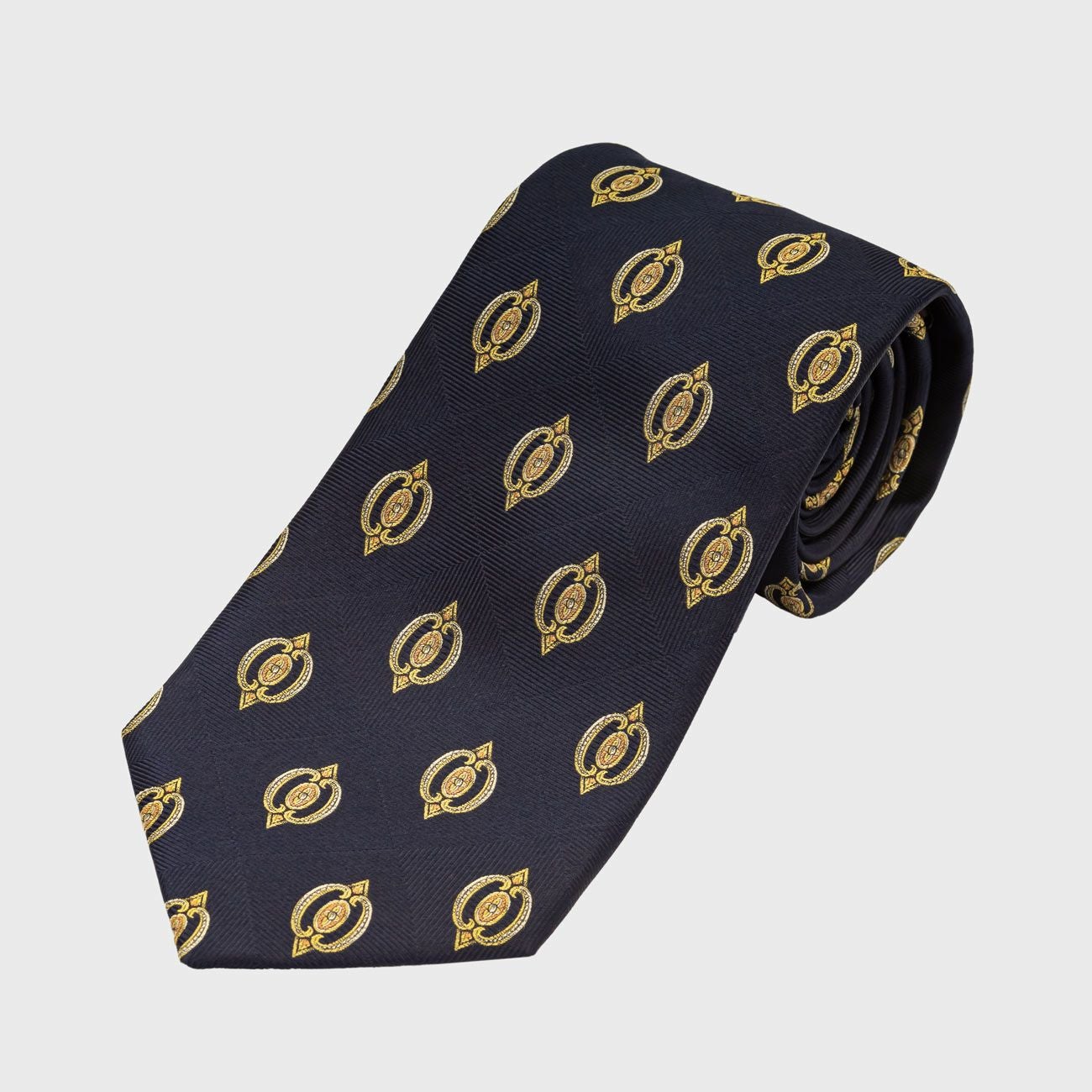 ROYTOUCHネクタイ 格子メダリオン・ブラウン/ゴールド | SEIWA ONLINE