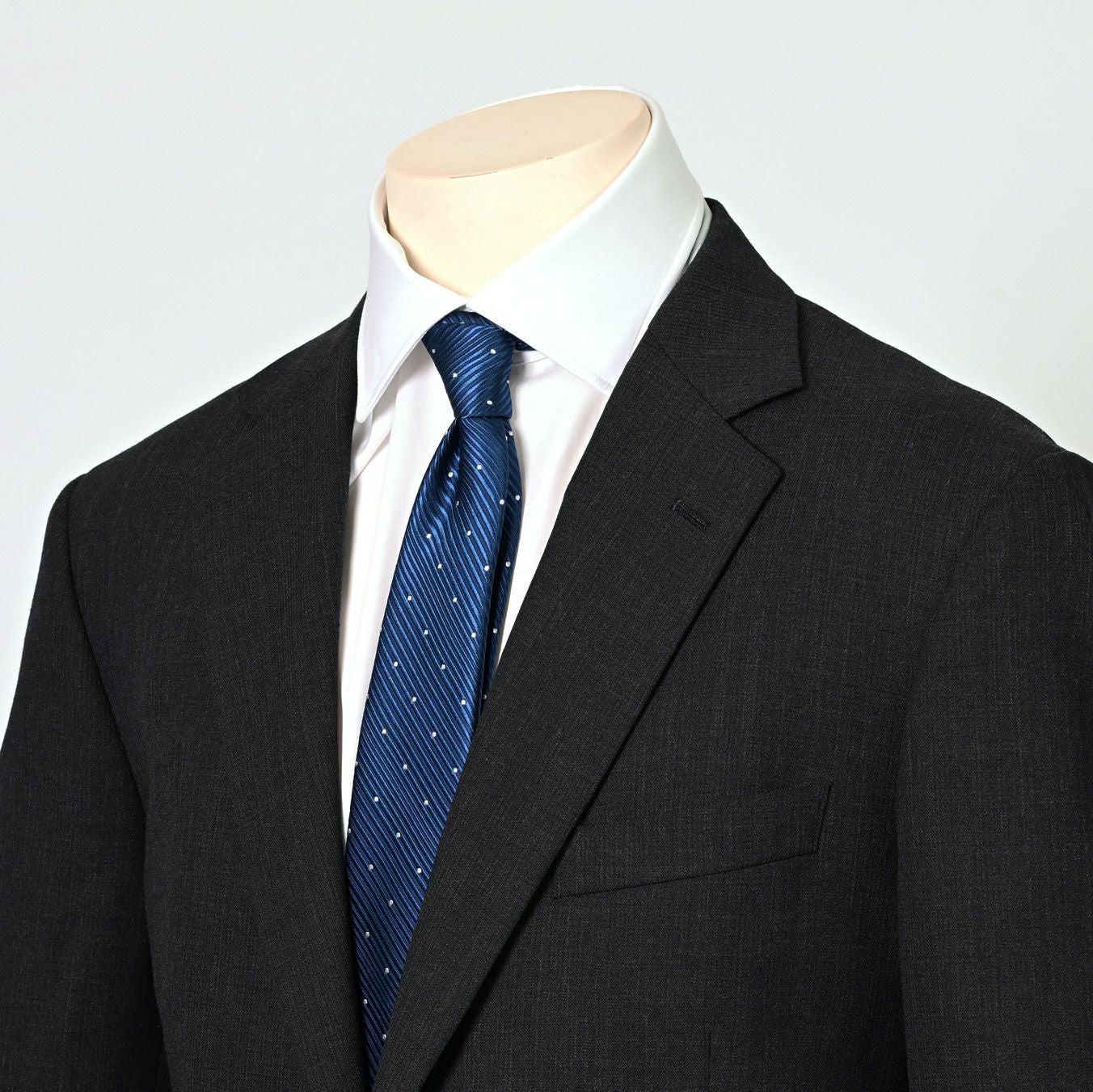 KINSHOKUネクタイ 凹凸ドット・ブルー