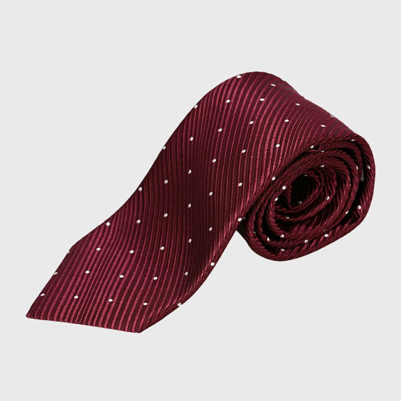 KINSHOKUネクタイ 凹凸ドット・ワイン