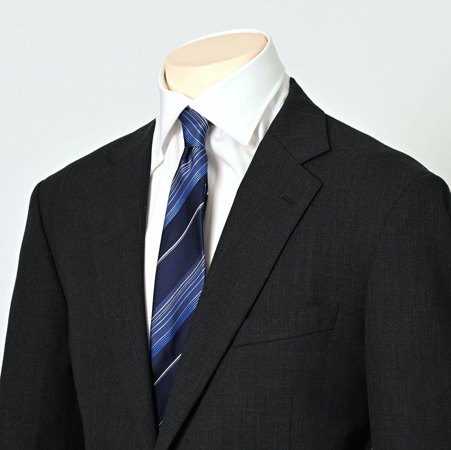 KINSHOKUネクタイ ビッグストライプ・ネイビー