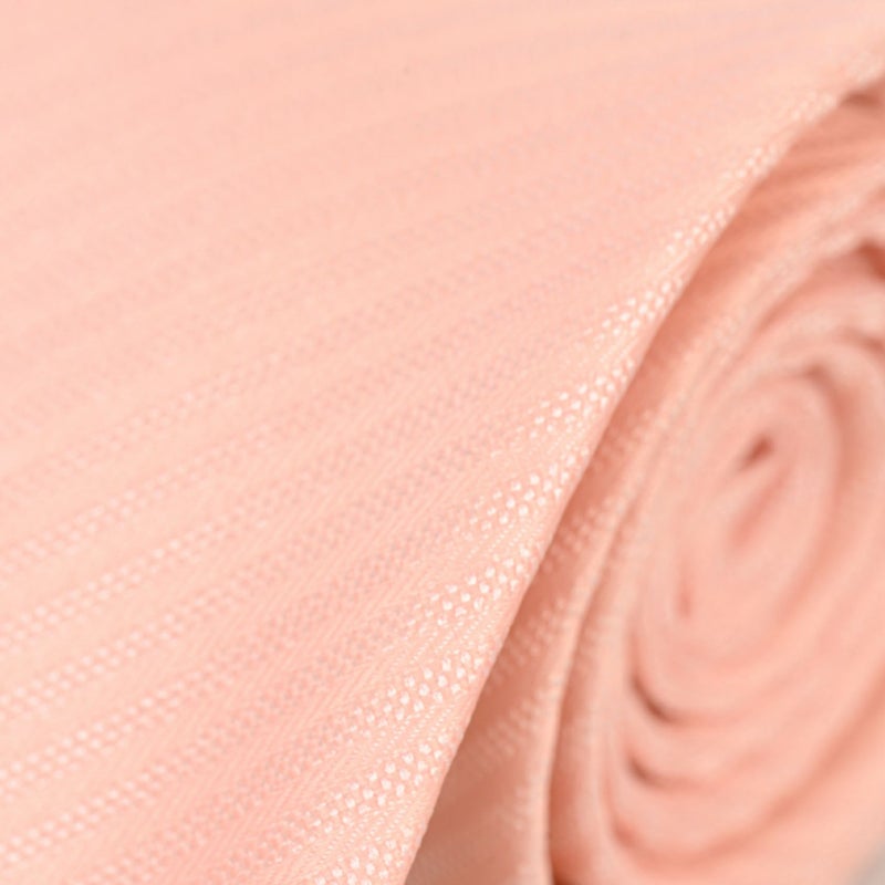 KINSHOKUネクタイ 桜染 ソリッドストライプ・ライトピンク