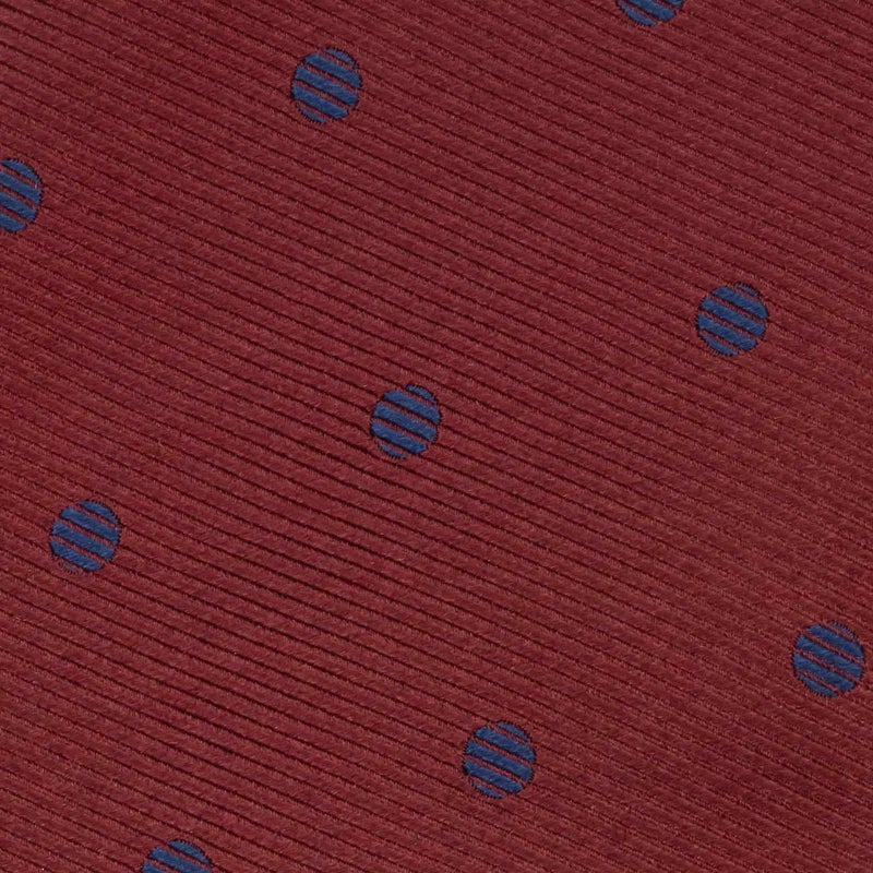 ROYTOUCHネクタイ ドット・ワイン/ブルー