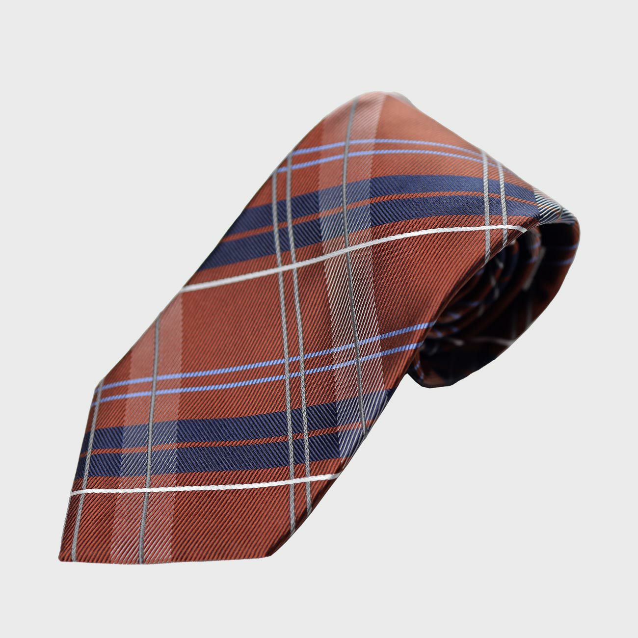 KINSHOKUネクタイ 西陣織チェック・オレンジ | SEIWA ONLINE STORE