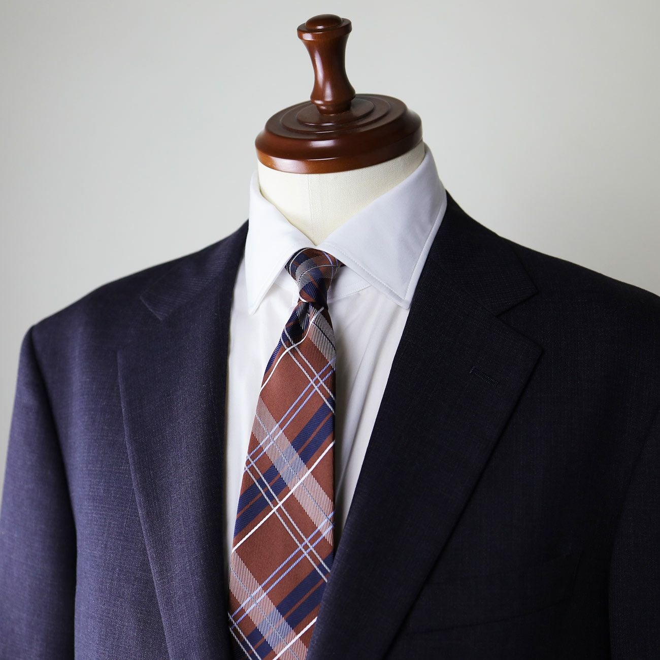 KINSHOKUネクタイ 西陣織チェック・オレンジ