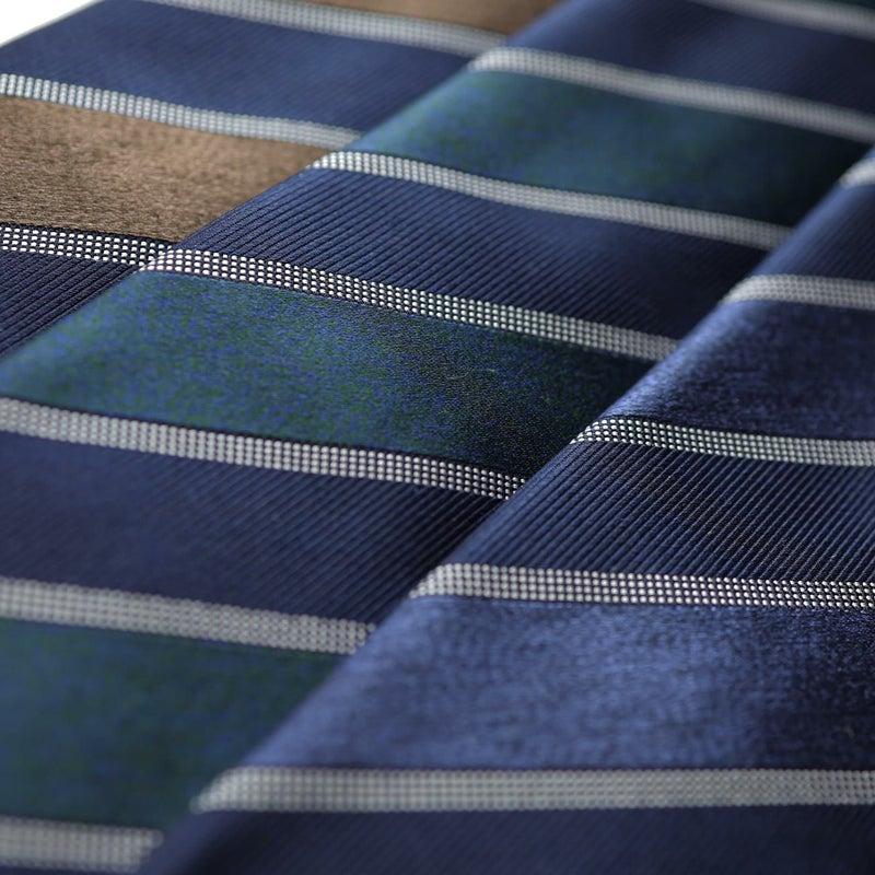 KINSHOKUネクタイ メランジステッチストライプの画像