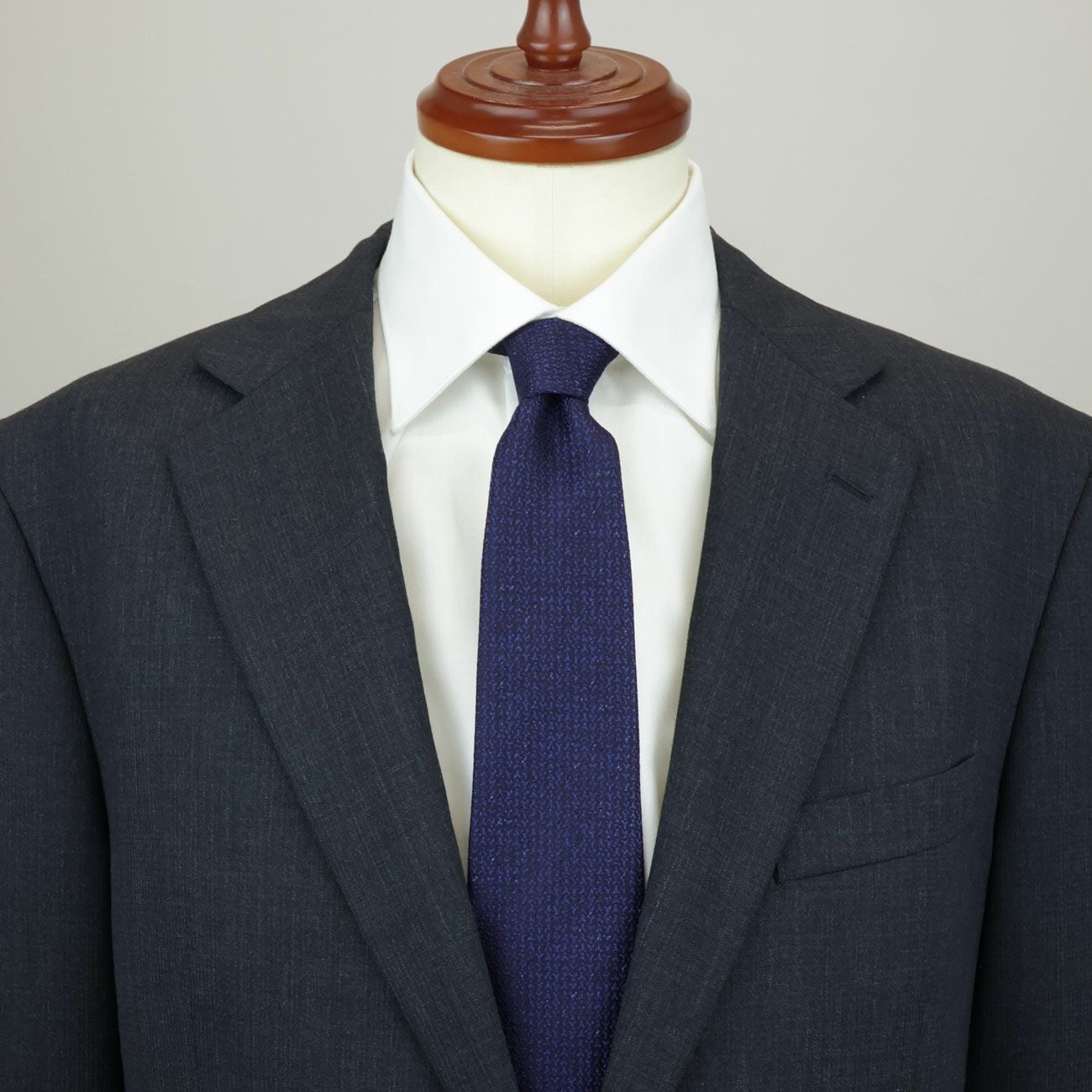 KINSHOKUネクタイ ラスティックマイクロ・ネイビー