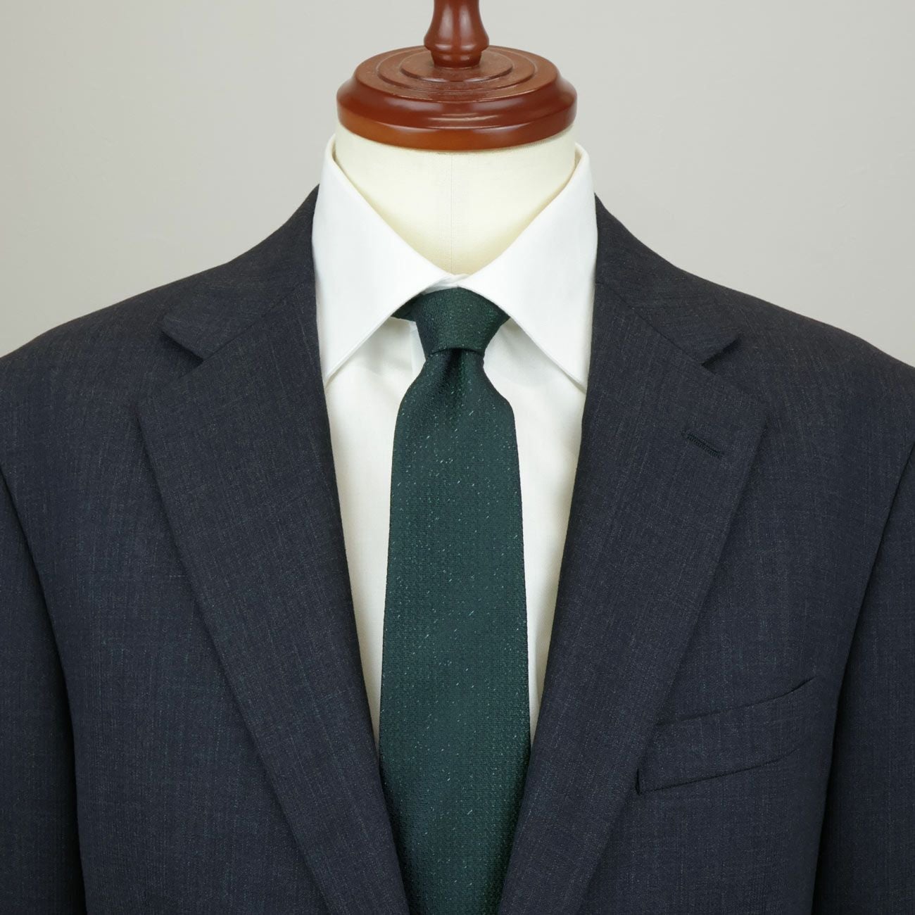 KINSHOKUネクタイ ラスティックマイクロ・グリーン