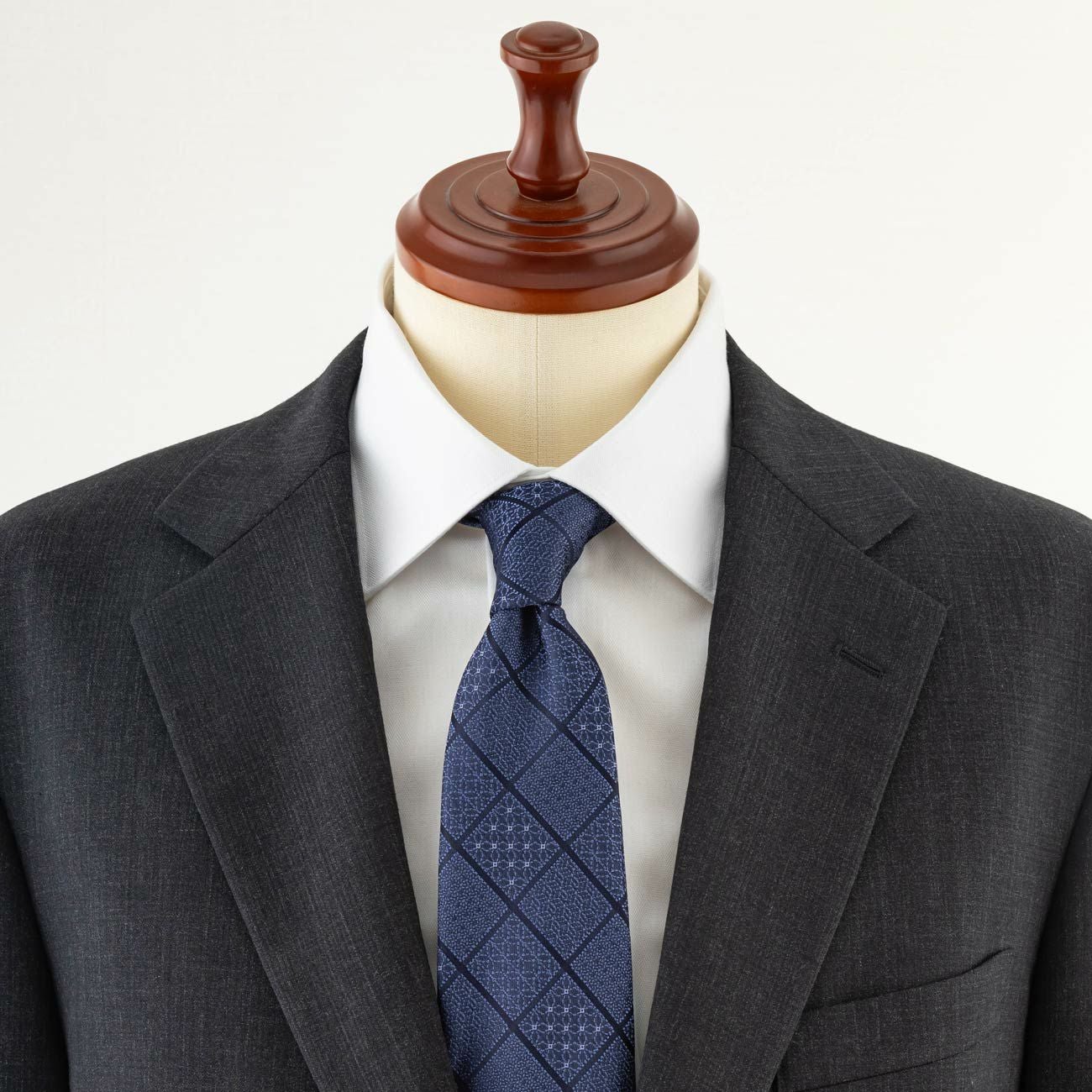 KINSHOKUネクタイ 純国産江戸小紋パッチワーク・ブルー