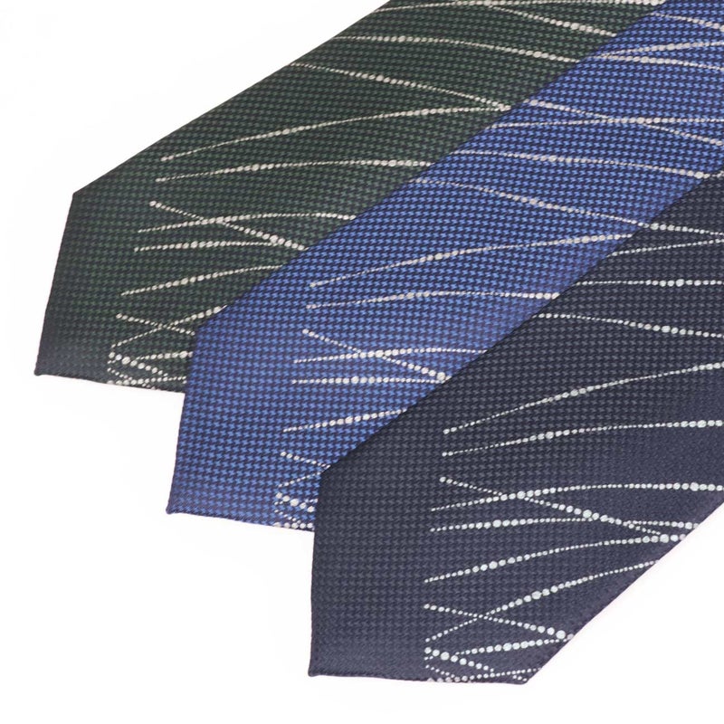 KINSHOKUネクタイ　京友禅ジャガードシャドー千鳥ジオメトリックの画像