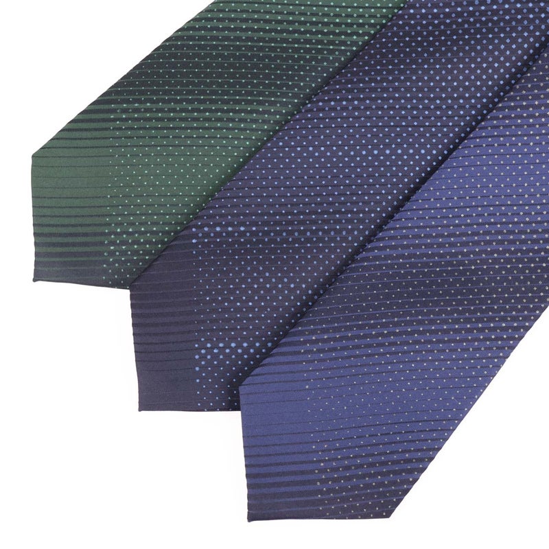 KINSHOKUネクタイ　京友禅ジャガードシャドーストライプドットの画像