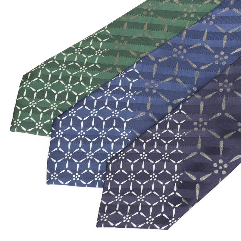 KINSHOKUネクタイ　京友禅ジャガードシャドーストライプ小紋の画像