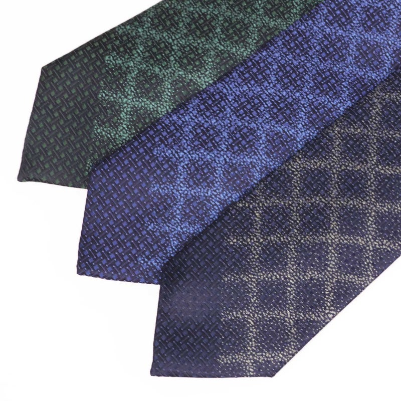 KINSHOKUネクタイ　京友禅ジャガードシャドー小紋チェックの画像